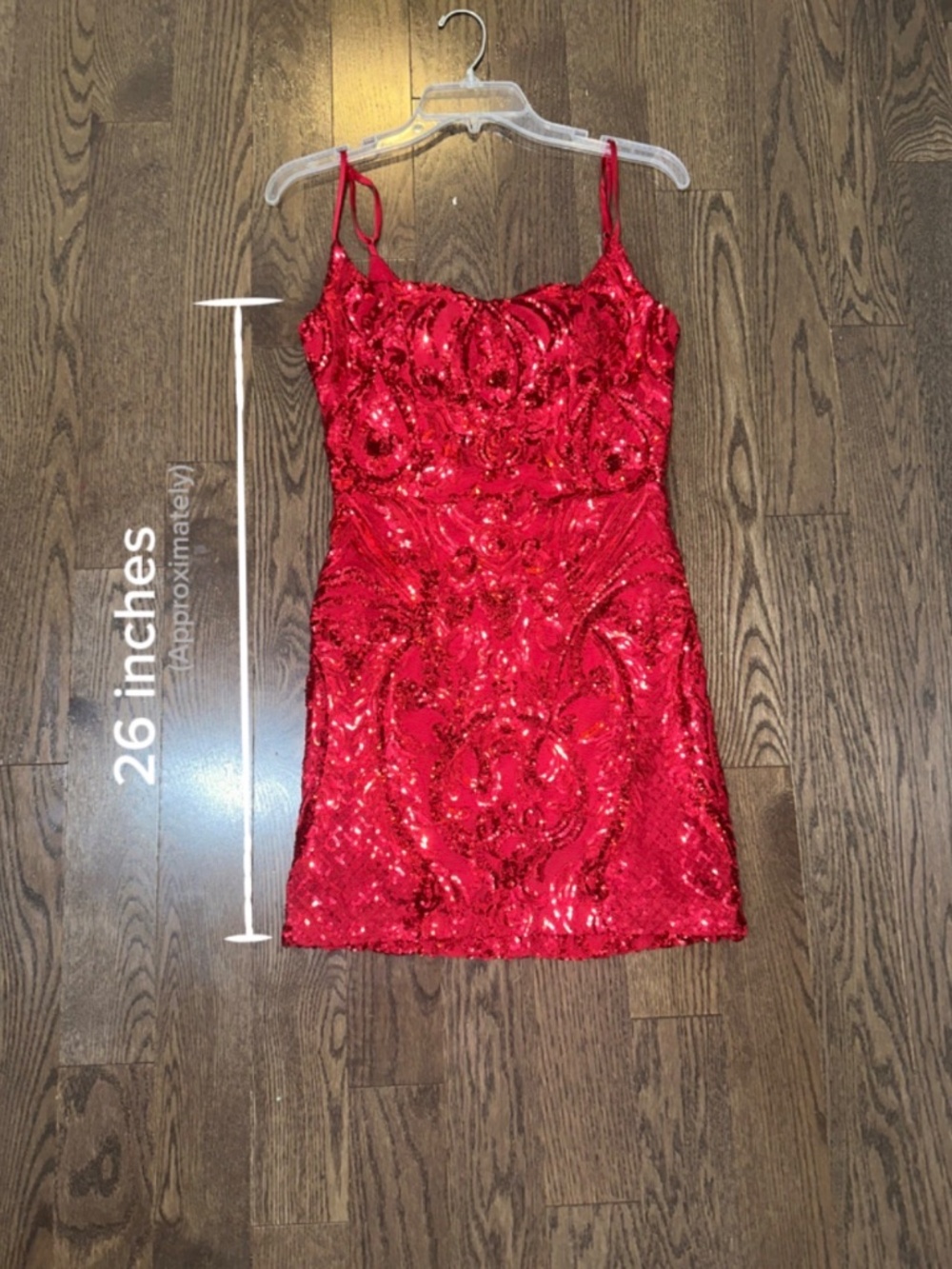 Gorgeous Red Shimmer hoco Mini Dress | Windsor - Picture 3 of 10